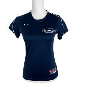 Nike Team Shirt Women Small Blue Fit Dry Spokane Shadow Short Sleeve Active Tee